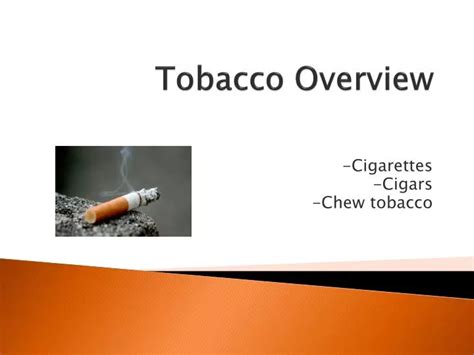 Tabaco — Overview.